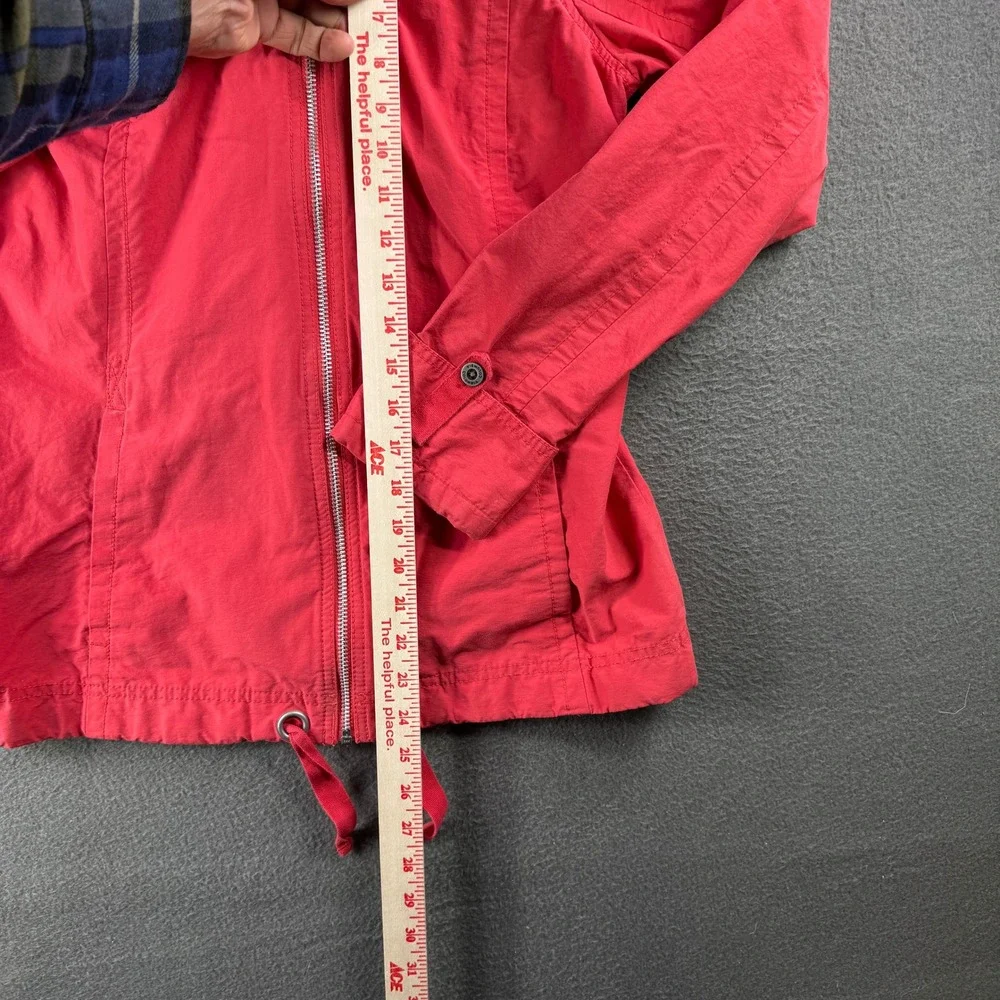 Columbia Jacket Men S Hooded Coral Full Zip Cotton Blend Hiking Outdoors‎